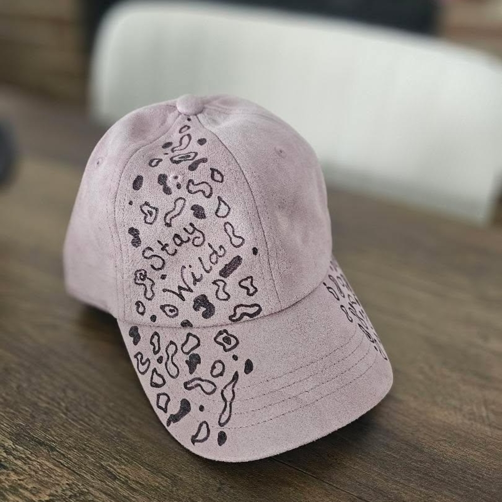 Pink Graphic Baseball Cap
